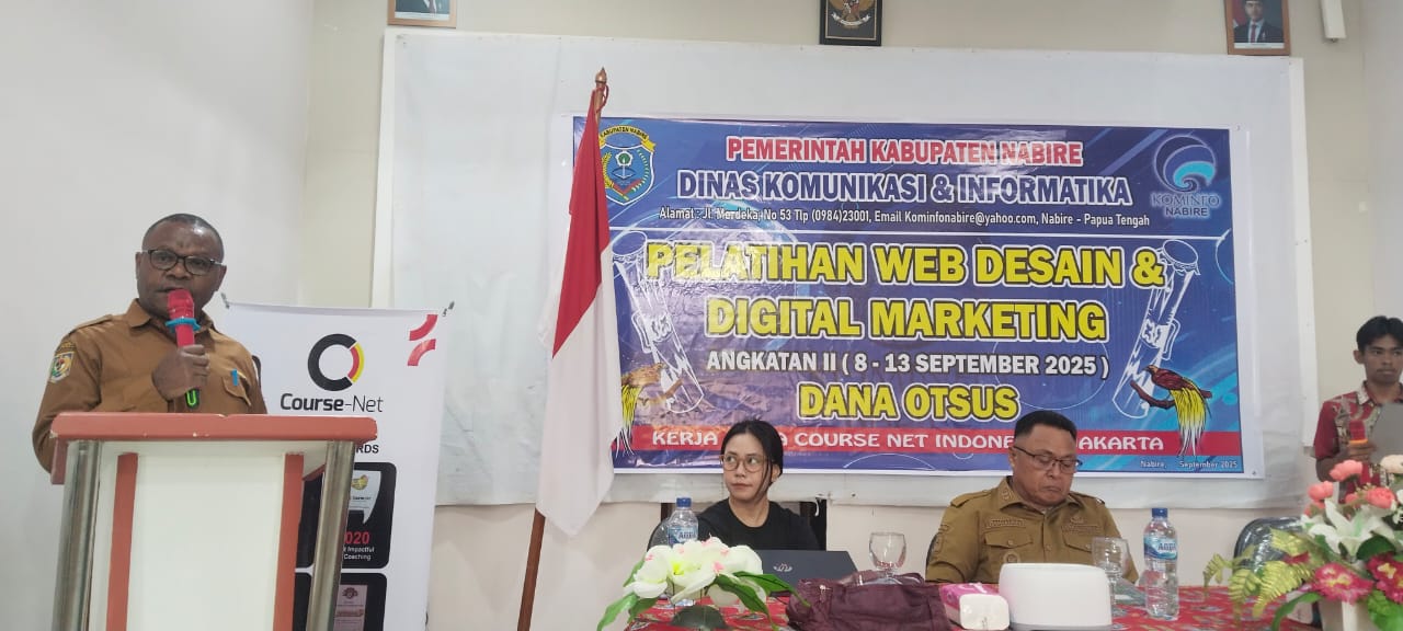 Angkatan ke-II, Kominfo Nabire Kembali Gelar Pelatihan Web Desain & Digital Marketing Bagi Pemuda OAP, Dorong UMKM Go Digital