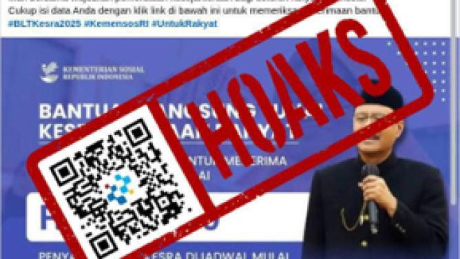 Hati-hati Itu Hoaks! Tautan Pencairan BLT Kesra Periode Oktober-Desember 2025